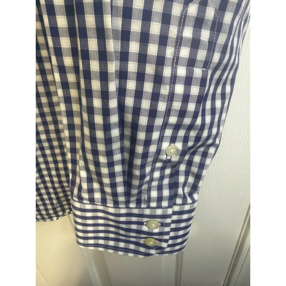 Banana Republic Mens Non-Iron Slim Fit Gingham Shirt XL